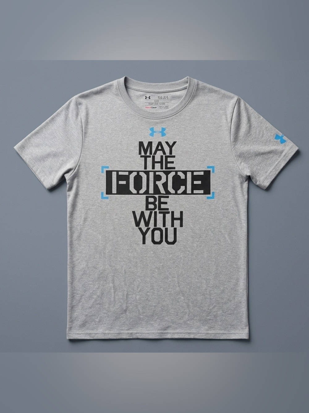 Under Armour Star Wars HeatGear Graphic Tee Youth Large YLG Grey